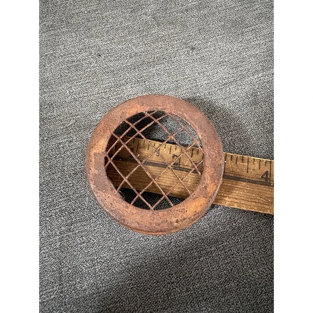 Vintage Rusty METAL Mason Ball Canning Jar FLOWER‎ Vase FROG LID Rustic